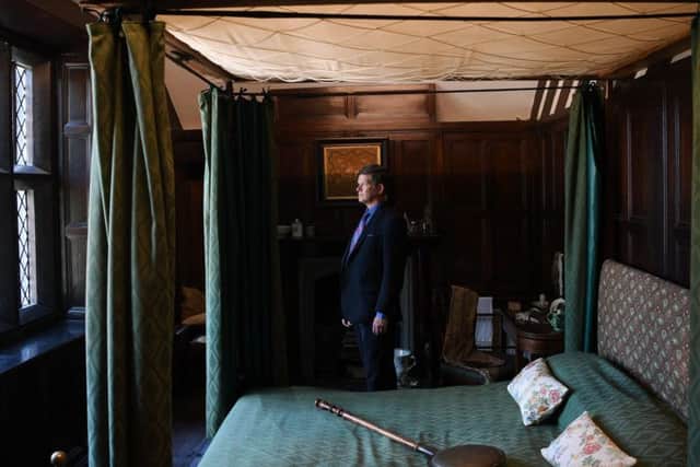 Mr Macfarlane in one of the bedrooms featured in the eight-part series. Picture by Jonathan Gawthorpe.