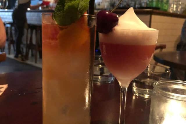 Two of cocktails on offer at Below Stairs.