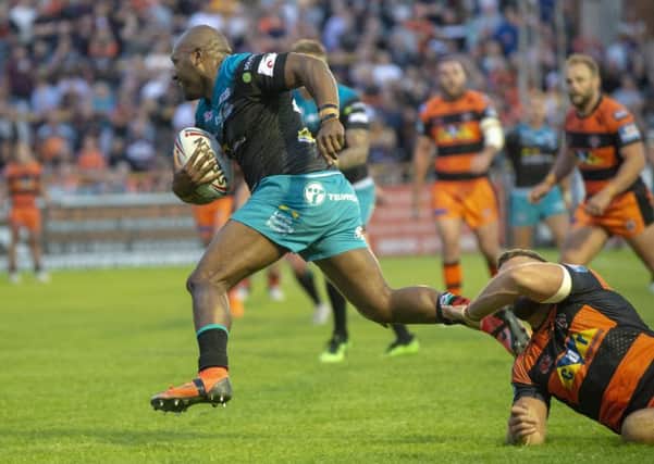 Robert Lui sidesteps through the Castleford Tigers defence to score his side's crucial late try on Friday.