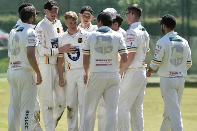 James Dracup, of Pudsey St Lawrence, who took two early wickets in the win at Methley. PIC: Steve Riding