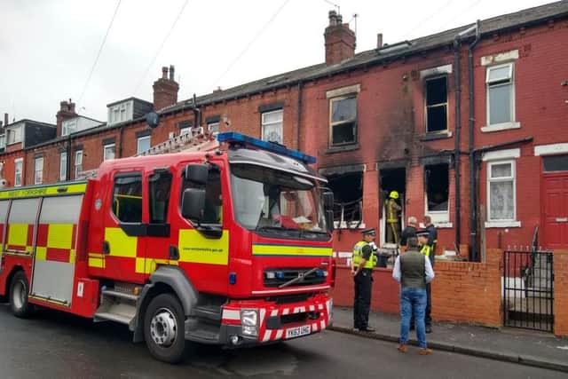The scene of the fire in Harehills