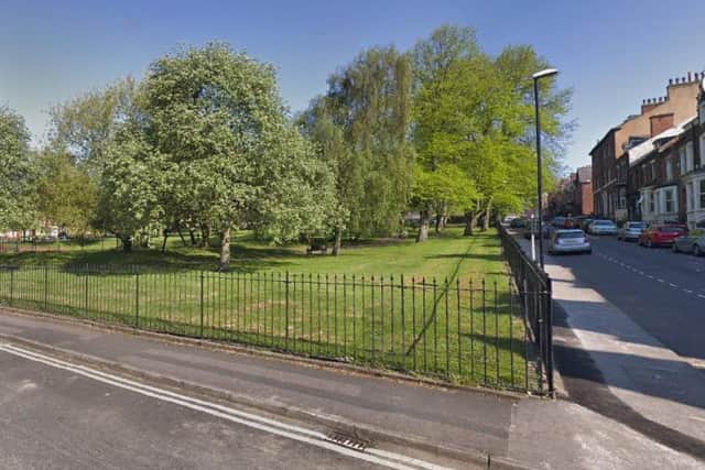 The police operation focused on Hanover Square in Leeds. Picture: Google