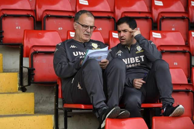 Leeds United head coach Marcelo Bielsa at Bootham Crescent.