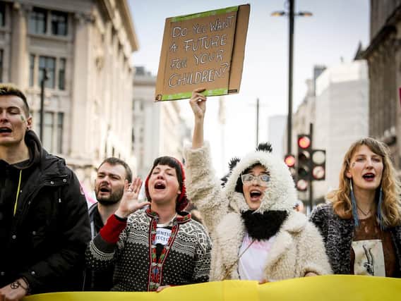 Extinction Rebellion protesters in London earlier this year. (Credit: SWNS)