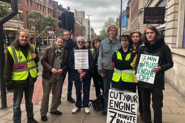 Activists at a previous protest in Leeds.