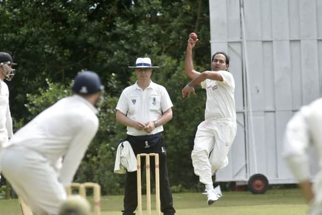 Yasar Ali, who took three wickets for Follifoot in the win over visiting Burley-in-Wharfedale. PIC: Steve Riding