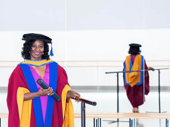 The artistic director of Phoenix Dance Theatre, Sharon Watson, has been awarded an Honorary Doctorate of Arts from Leeds Beckett University.