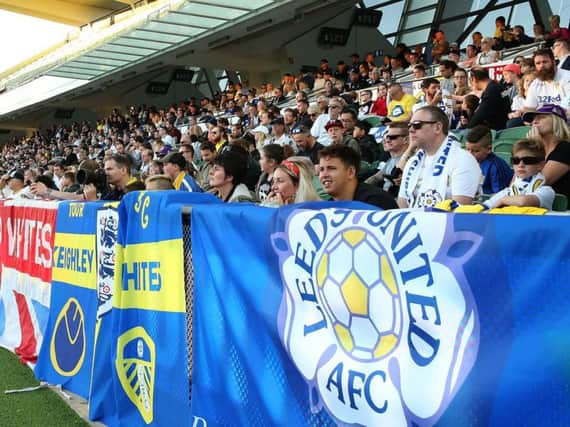 Leeds United fans turn out in their numbers in Perth. (Getty)