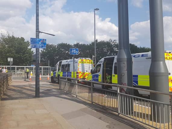 Police have cordoned off Victoria Bridge