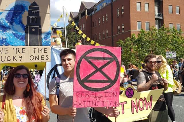 It is the third day of the Extinction Rebellion protest in Leeds.