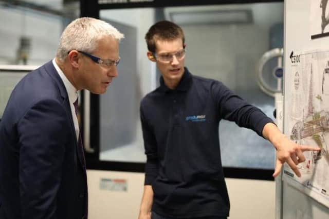 Brexit Secretary Stephen Barclay visits Yorkshire firm Produmax