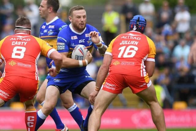 Leeds Rhinos prop Brad Singleton is available following a one-game ban and could make his 200th career appearance this weekend. PIC: Jonathan Gawthorpe/JPIMedia