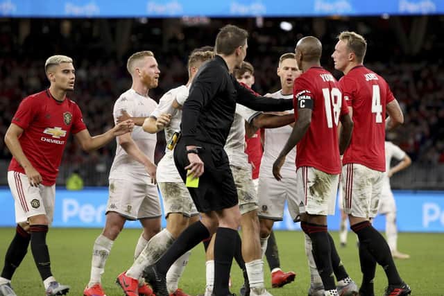 Tensions are high between old rivals Manchester United and Leeds United. Picture by Richard Wainwright/AA.P Image via AP.