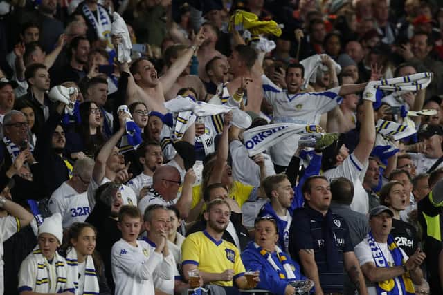 AMAZING SUPPORT: Leeds United's fans in Perth. Picture by Richard Wainwright/AAP Image via AP.