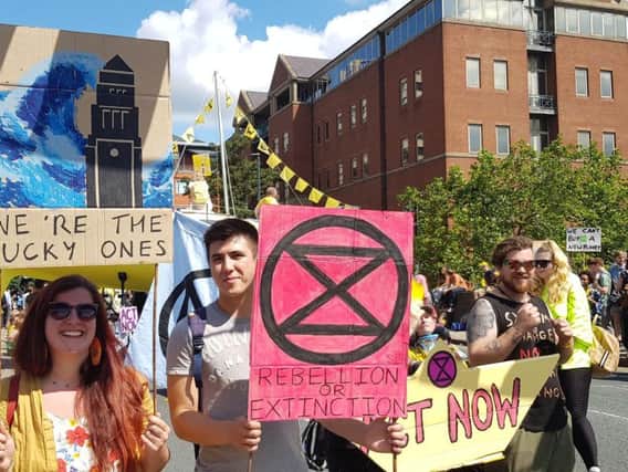 The Extinction Rebellion protesters will march to Briggate and hold a mass die-in'.