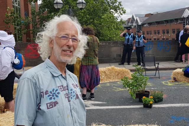 Protester Anthony Whitehouse, 67, is willing to risk arrest.