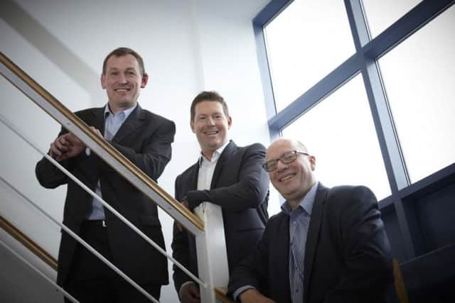 Converse Pharmas management team: chairman and CEO David Horry, managing director Mark Gulliford, and group finance and operations director Andy Wilson.