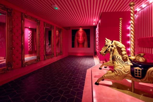 Carousels in the toilets - the place to horse around for instagram selfies.