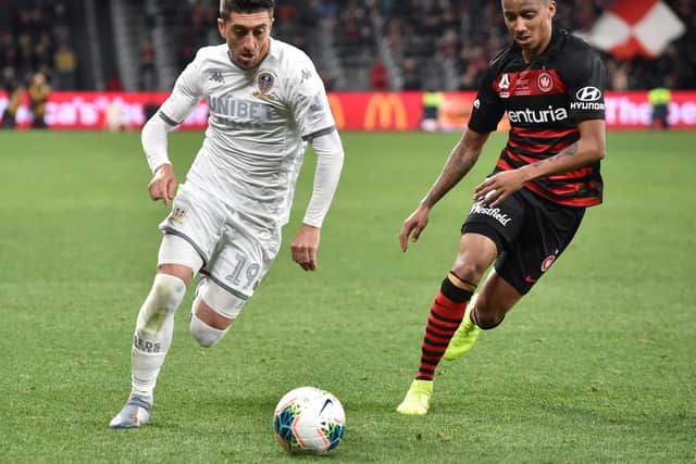 Leeds United playmaker Pablo Hernandez in action in Sydney. (Getty)