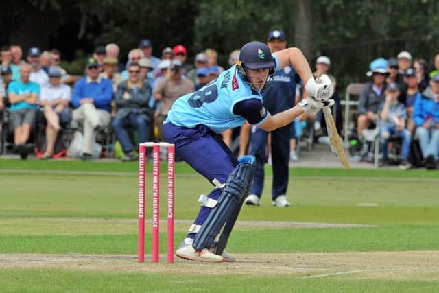 Yorkshire's Harry Brook, pictured in Saturday's defeat at Derbyshire. Picture: Tony Johnson.