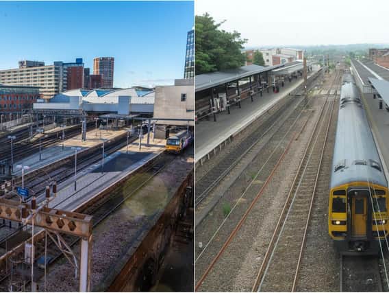Leeds and Wakefield Westgate stations.