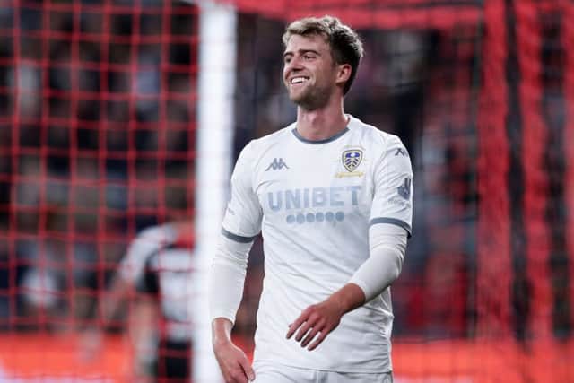 Patrick Bamford sees the funny side after missing a chance against Western Sydney Wanderers this week. Picture: Getty Images.