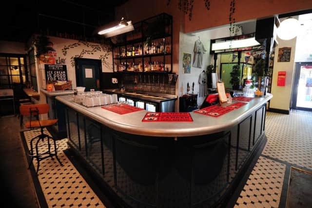 The main bar area at Leeds Postal Service.