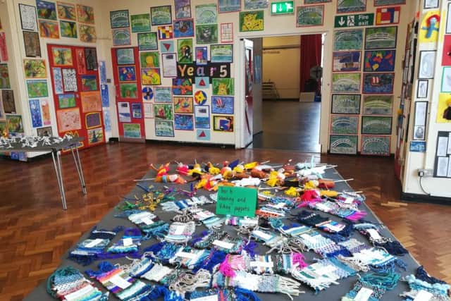ART: Years five and six pupils did paintings, weaving and made puppets for the show.