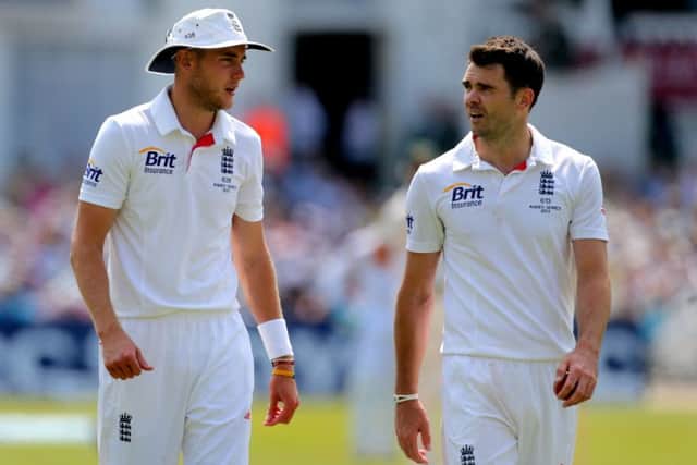 KEY DUO: England's Stuart Broad, left, and James Anderson. Picture: Nick Potts/PA