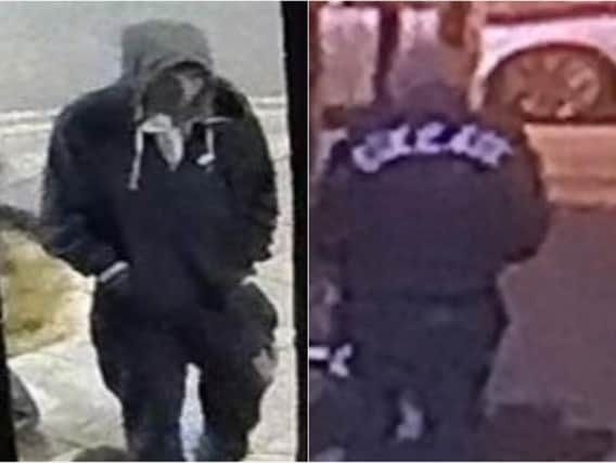 Police have released CCTV images of a man they want to speak to in connection with a robbery. Photos provided by West Yorkshire Police.
