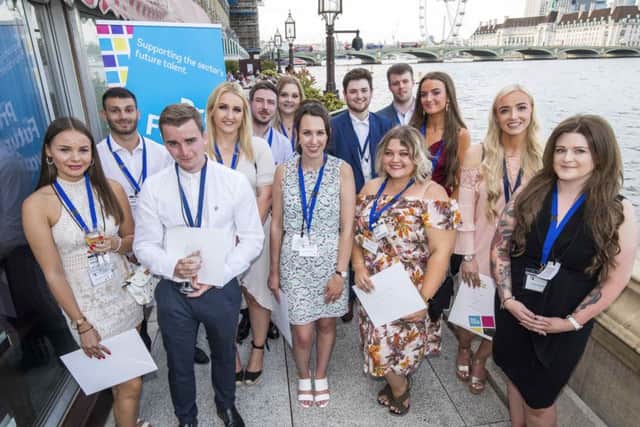 Some of the Yorkshire winners at this year's Print Futures Awards ceremony in London.