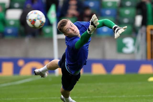 Leeds United goalkeeper Bailey Peacock-Farrell.