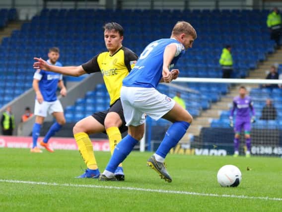 Sarkic played for Burton at Chesterfield on Saturday before the move was completed (Pic: Tina Jenner)