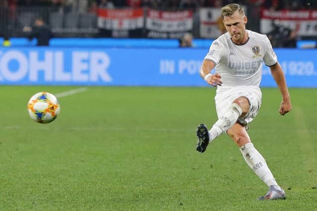 FEELING GOOD: Leeds United left back Barry Douglas pictured in action against Manchester United during the Whites' pre-season tour of Australia. Picture by Will Russell/Getty Images.