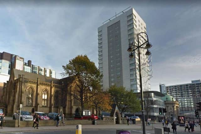 Matthew Richard Hill was caught begging near the chapel on Park Row.
