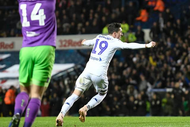 Hernandez celebrating against Bristol City last season