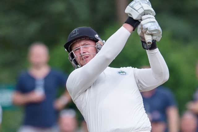 Redmond Bolton, who scored 72 not out for Burley on the way to victory in the Waddilove Cup final. PIC: John Heald