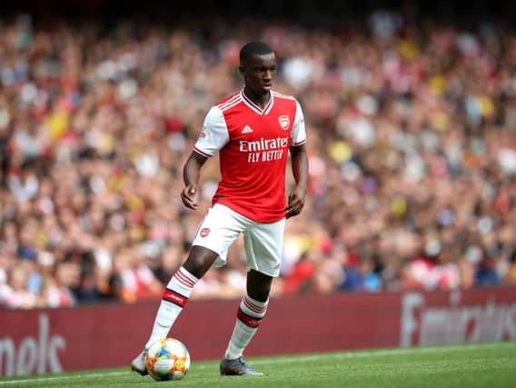 Eddie Nketiah has been a long standing target for Bristol City but now Leeds have joined the hunt for the Arsenal attacker (Pic: Getty)