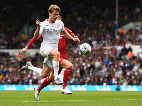 CHANCES: Leeds United's Patrick Bamford closes in on goal during Saturday's 1-1 draw against Nottingham Forest. Photo by George Wood/Getty Images.