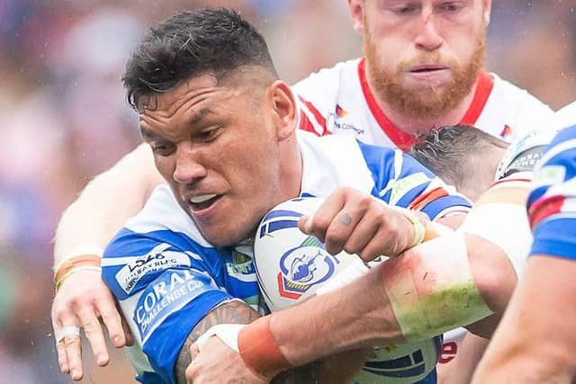 Adam Tangata caught the coach's eye on debut for Wakefield against Hull. PIC: Allan McKenzie/SWpix.com