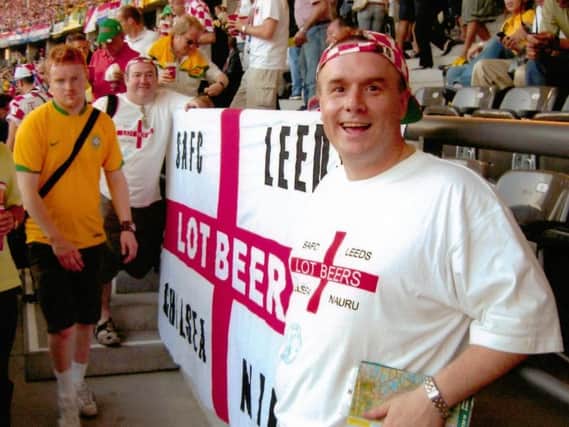 Glynn Davies pictured at the England v Sweden group game at the 2o06 World Cup in Cologne, Germany.