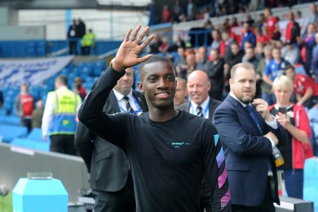 WARM RECEPTION: For Eddie Nketiah at Elland Road. Picture by Simon Hulme.