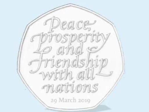 The commemorative coins are to be released in time for the planned leave date on 31 October (Photo: HM Treasury)