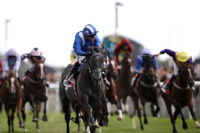 Muntahaa ridden by Jim Crowley wins the Sky Bet Ebor Handicap during Sky Bet Ebor Day of the Yorkshire Ebor Festival at York Racecourse in August 25, 2018. Credit: Tim Goode/PA Wire