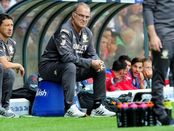 Marcelo Bielsa's iconic blue bucket will be sponsored by Wish this season.