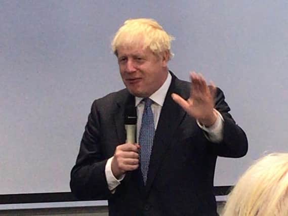 Boris Johnson has been spotted in Leeds today. Photo provided by Jacob Boyes.
