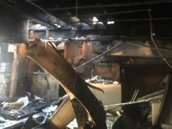 Shocking damage to the takeaway in Leeds.