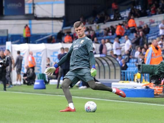 LEFT OUT: FC Lorient loanee goalkeeper Illan Meslier missed the bench for Leeds United's Carabao Cup clash at Salford City with all five other Whites loanees involved. Picture by Simon Hulme.