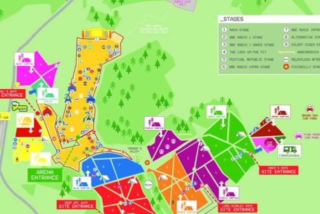 Leeds Festival map