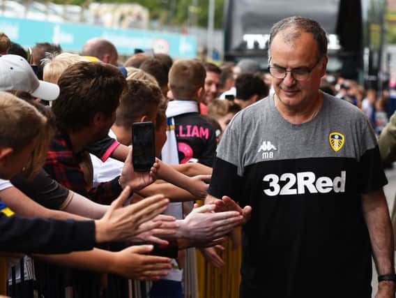 SPURRED ON: Head coach Marcelo Bielsa back with Leeds United's fans for a second season before the 1-1 draw at home to Nottingham Forest. Photo by George Wood/Getty Images.